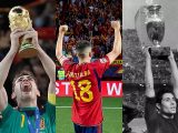 جام قهرمانی اسپانیا در دست کاپیتان کاتالان