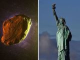 عبور دلهره‌آور سیارکی به اندازه مجسمه آزادی از کنار زمین / عکس