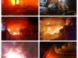 آتش سوزی گسترده در کارگاه تولید تشک/ عکس