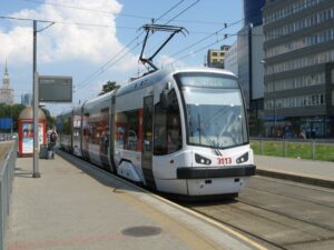 Pesa 120N 3113 tram line 9 Warsaw 2009
