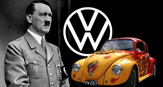 hitler and volkswagen beetle