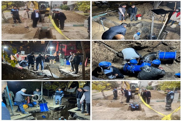 عملیات ۳۶ساعته تعدیل فشار در محدوده بلوار مرزداران/فشارشکن جدید وارد مدار بهره‌برداری شد